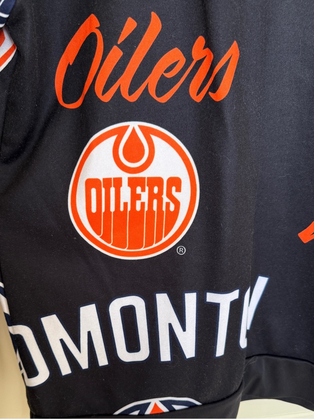 Edmonton Oilers NHL Men’s L All Over Print Pullover Hoodie Officially Licensed - Picture 3 of 12